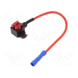 10 pcs : - Splitter, automotive ACN, 10A, mini fuse x2, 1mm2, Colour: red