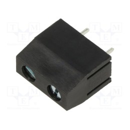 50 pcs : XY705V-2P 7.5MM BLACK - PCB terminal block, angled 90°, 7.5mm, ways: 2, on PCBs, terminal