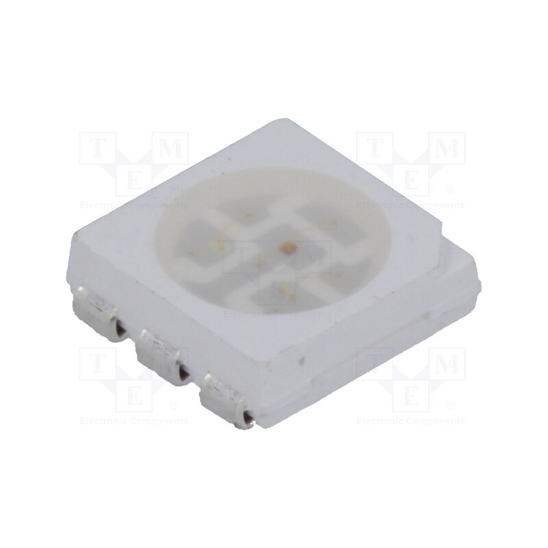 10 pcs : OSTCMBS4C1A - LED, SMD, 5060,PLCC6, RGB, 5x5x1.5mm, 120°, 20mA, Lens: transparent