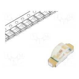20 pcs : HSMS-C110 - LED, SMD, 1206, red, 2.8÷10mcd, 3.2x1.5x1mm, 130°, 2.1÷2.6V, 20mA