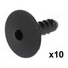 10 pcg : 10159 - Trim clip, 10pcs, Fiat, OEM: 718202808, L: 24.9mm, polyamide, black