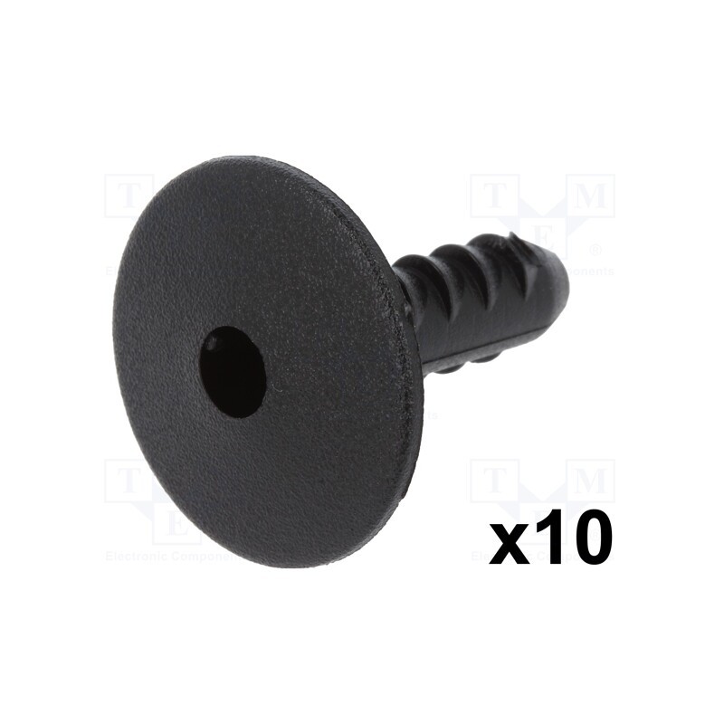 10 pcg : 10159 - Trim clip, 10pcs, Fiat, OEM: 718202808, L: 24.9mm, polyamide, black