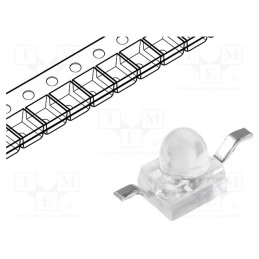 10 pcs : KM2520ZGC09 - LED, SMD, Gull wing, green, 1900÷2700mcd, 2.5x2x2.8mm, 20°, 30mA