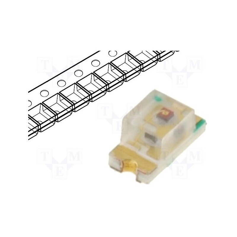 10 pcs : ASMT-RA45-AP932 - LED, SMD, 0603, amber, 90mcd, 1.6x0.8x0.45mm, 145°, 20mA, λd: 591nm