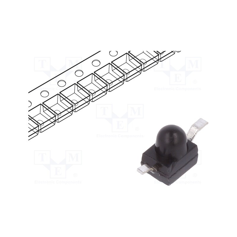 10 pcs : QSB363ZR - Phototransistor, 2mm, λp max: 940nm, 5V, 24°, Variant: axial