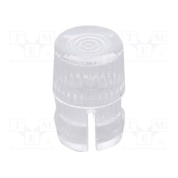 50 pcs : FIX-LC3-6 - LED lens, round, polycarbonate, transparent, 3mm, Front: flat