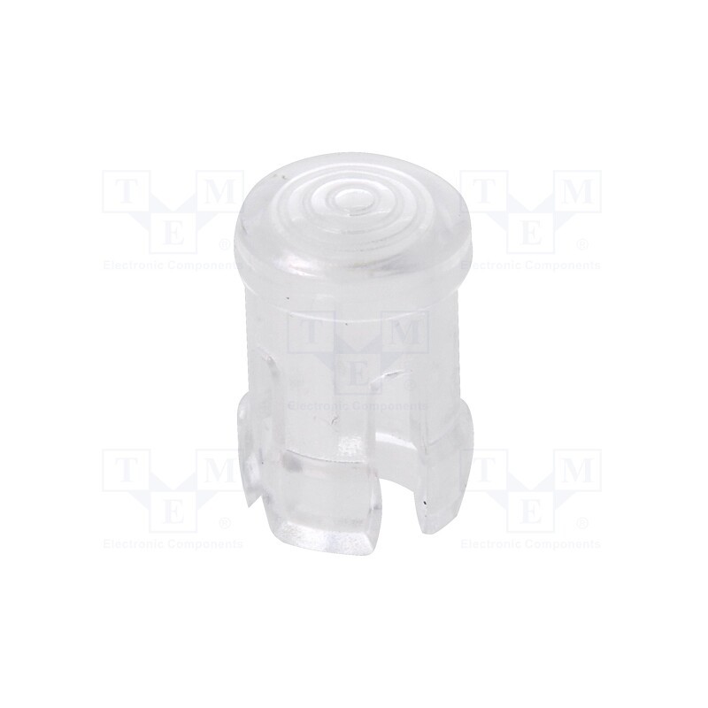 50 pcs : FIX-LC3-1 - LED lens, round, polycarbonate, transparent, 3mm, Front: convex