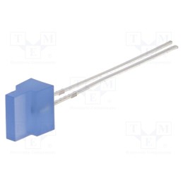 10 pcs : OSB5YU7234B - LED, rectangular, 1.8x7.05mm, blue, 220÷330mcd, 30°, Front: flat