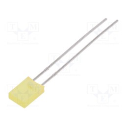 10 pcs : LL-253YD1F-1B - LED, rectangular, 5x2x7.15mm, yellow, 30÷70mcd, 130°, Front: flat