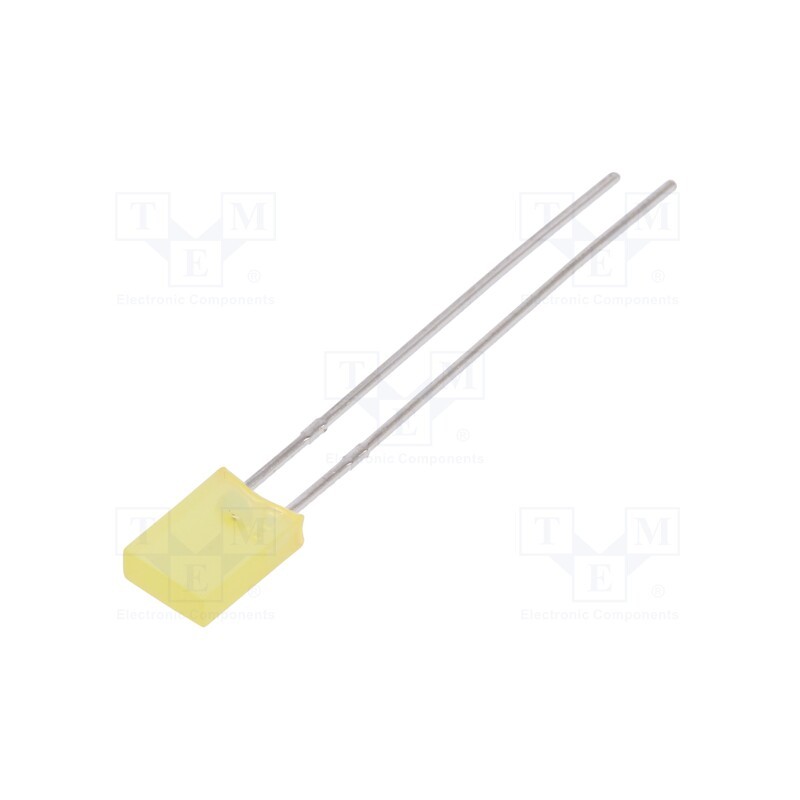 10 pcs : LL-253YD1F-1B - LED, rectangular, 5x2x7.15mm, yellow, 30÷70mcd, 130°, Front: flat