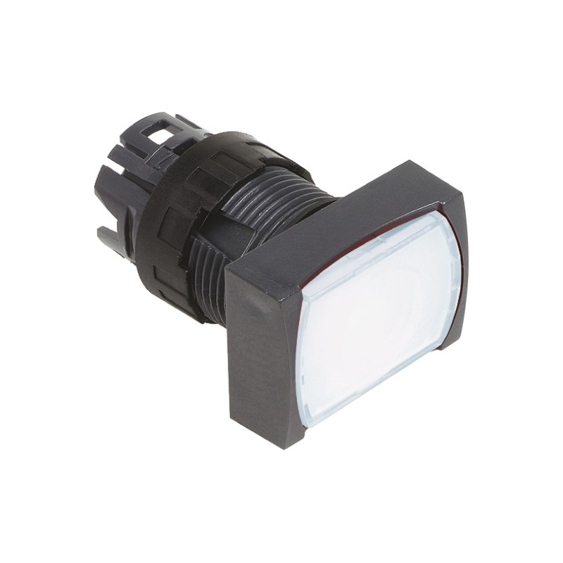 1 pcs - Schneider Electric Harmony XB6 Series White Illuminated Spring Return Push Button Head, 16mm Cutout, IP65