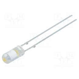 10 pcs : OSM5YK39B1B - LED, 3mm, white warm, 750÷1120mcd, 110°, Front: flat, 2.8÷3.6V