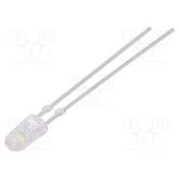 10 pcs : LL-504WC2E-W6-3PC - LED, 5mm, white warm, 14000÷23000mcd, 15°, Front: convex, 2.6÷3.6V