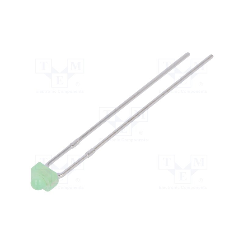 10 pcs : LL-204GD2A-1B - LED, 1.8mm, green-yellow, 90÷160mcd, 60°, Front: convex, 1.6÷2.4V