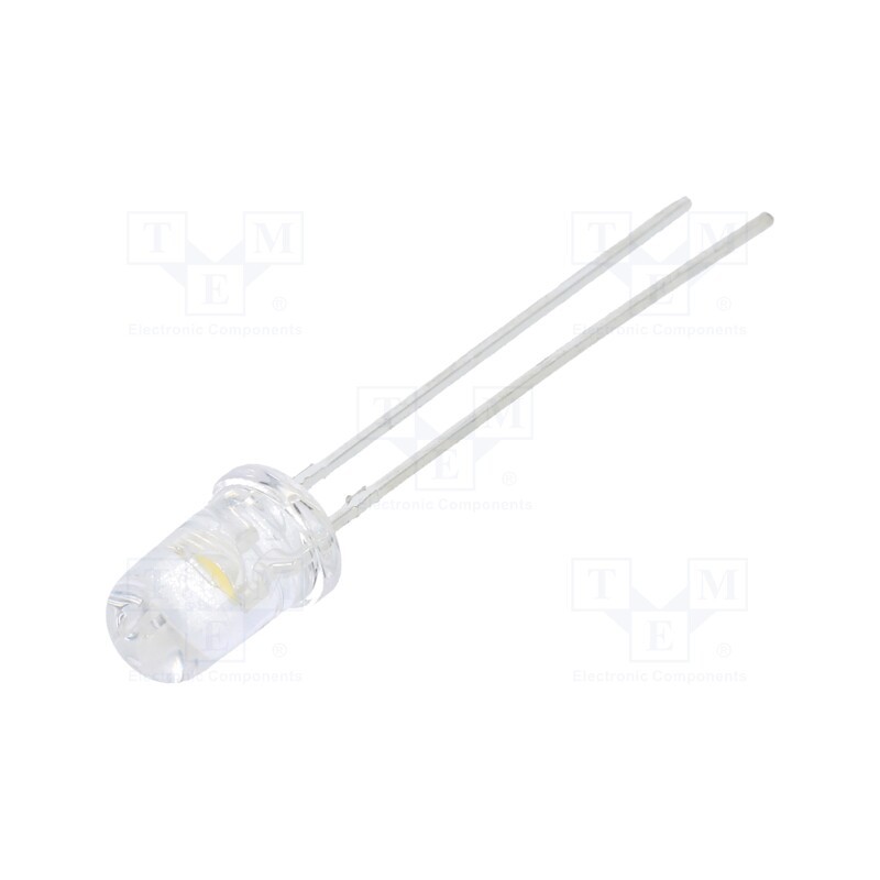 10 pcs : LL-504WC2V-W5-3PD - LED, 5mm, white neutral, 5000÷8500mcd, 30°, Front: convex, 2.6÷3.6V