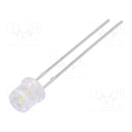 10 pcs : LL-504WC1E-W2-3P - LED, 5mm, white cold, 1000÷1700mcd, 100°, Front: flat, 2.6÷3.6V