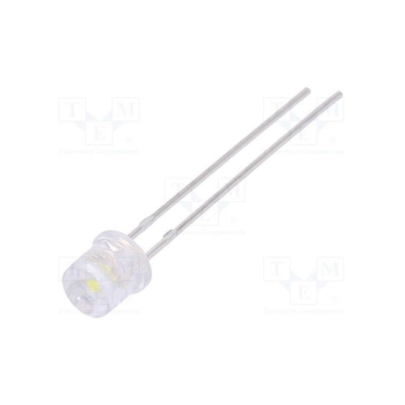 10 pcs : LL-504WC1E-W2-3P - LED, 5mm, white cold, 1000÷1700mcd, 100°, Front: flat, 2.6÷3.6V
