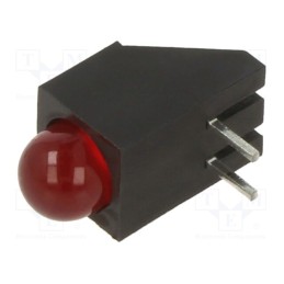 10 pcs : SSF-LXH100ID - LED, in housing, red, 4.75mm, No.of diodes: 1, 20mA, 60°, 2÷2.5V
