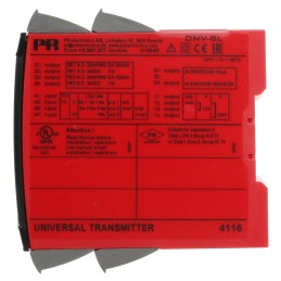 1 pcs - PR Electronics 4100 Series Universal Transmitter, Universal Input, Current, Voltage, Relay Output, 19.2 - 300 V