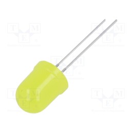 10 pcs : OSY5JAA1K4A - LED, 10mm, yellow, 150÷220mcd, 180°, Front: convex, 1.8÷2.6V