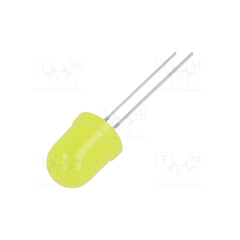 10 pcs : OSY5JAA1K4A - LED, 10mm, yellow, 150÷220mcd, 180°, Front: convex, 1.8÷2.6V