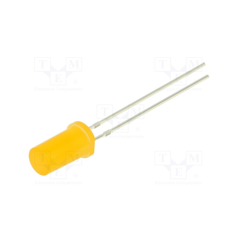 10 pcs : OSO5JA5TK4A - LED, 5mm, orange, 68÷100mcd, 180°, Front: flat, 1.8÷2.6V