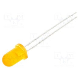 10 pcs : LL-503UAD2E-2A - LED, 5mm, amber, 1000÷1400mcd, 50°, Front: convex, 2.1÷2.6V