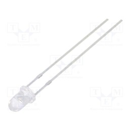 10 pcs : FYL-3014PURC1A - LED, 3mm, red, 3800÷7000mcd, 30°, Front: convex, 1.8÷2.5V