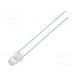 10 pcs : FYL-3014UBC1A - LED, 3mm, blue, 3500mcd, 30°, Front: convex, 2.8÷3.6V, No.of term: 2