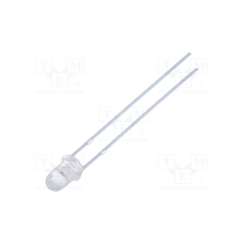 10 pcs : FYL-3014UBC1A - LED, 3mm, blue, 3500mcd, 30°, Front: convex, 2.8÷3.6V, No.of term: 2