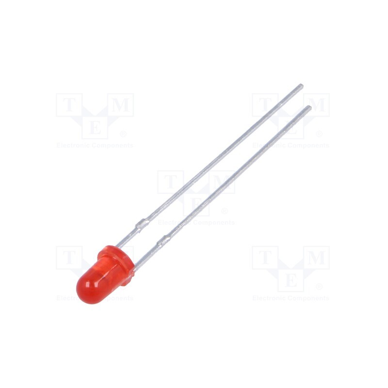 10 pcs : FYL-3014SRD1A - LED, 3mm, red, 80mcd, 40°, Front: convex, 1.7÷2.5V, No.of term: 2