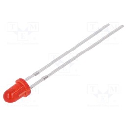 10 pcs : FYL-3014HD1A - LED, 3mm, red, 10mcd, 40°, Front: convex, 1.8÷2.6V, No.of term: 2