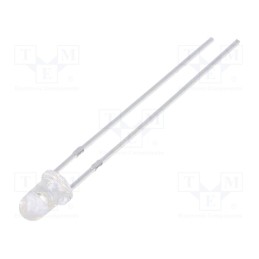 10 pcs : FYL-3014PGC1A - LED, 3mm, green, 15000mcd, 25°, Front: convex, 2.8÷3.6V