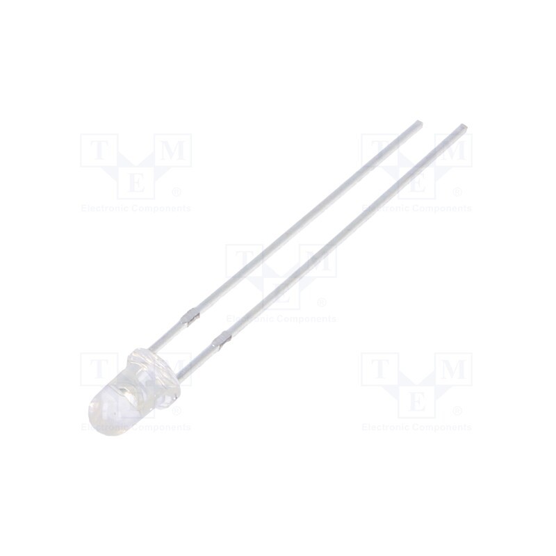10 pcs : FYL-3014PGC1A - LED, 3mm, green, 15000mcd, 25°, Front: convex, 2.8÷3.6V