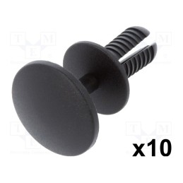 10 pcg : 60117 - Rivet, 10pcs, Ford, OEM: 1660053, L: 19mm, polyamide, black