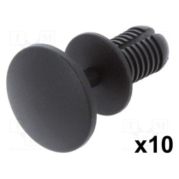 10 pcg : 60118 - Rivet, 10pcs, Ford, OEM: 1660053, L: 18.7mm, polyamide, black