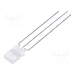 10 pcs : LL-259YGM1G-C-1B - LED, rectangular, 2x5x7.05mm, bicolour, yellow/yellow green, 120°