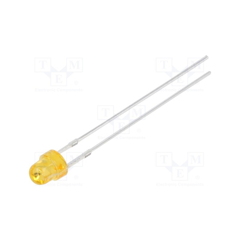 10 pcs : OSO5JA3VA3A - LED, 3mm, orange, 100÷150mcd, 100°, Front: convex, 2.1÷2.6V, 78mW