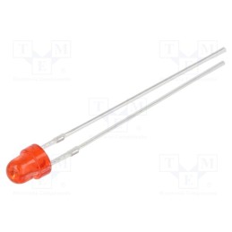 10 pcs : OSR5JA3VA3A - LED, 3mm, red, 100÷150mcd, 100°, Front: convex, 2.1÷2.6V, -30÷85°C