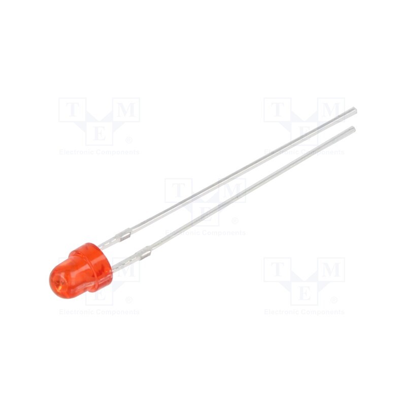10 pcs : OSR5JA3VA3A - LED, 3mm, red, 100÷150mcd, 100°, Front: convex, 2.1÷2.6V, -30÷85°C