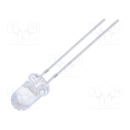 10 pcs : FYL-5014UWC1C-15 - LED, 5mm, white cold, 23500÷33000mcd, 15°, Front: convex, 2.8÷3.4V