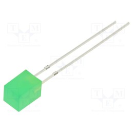 10 pcs : OSG8HA7NE4B - LED, rectangular, 5x5x7mm, yellow green, 100÷150mcd, 140°, 20mA