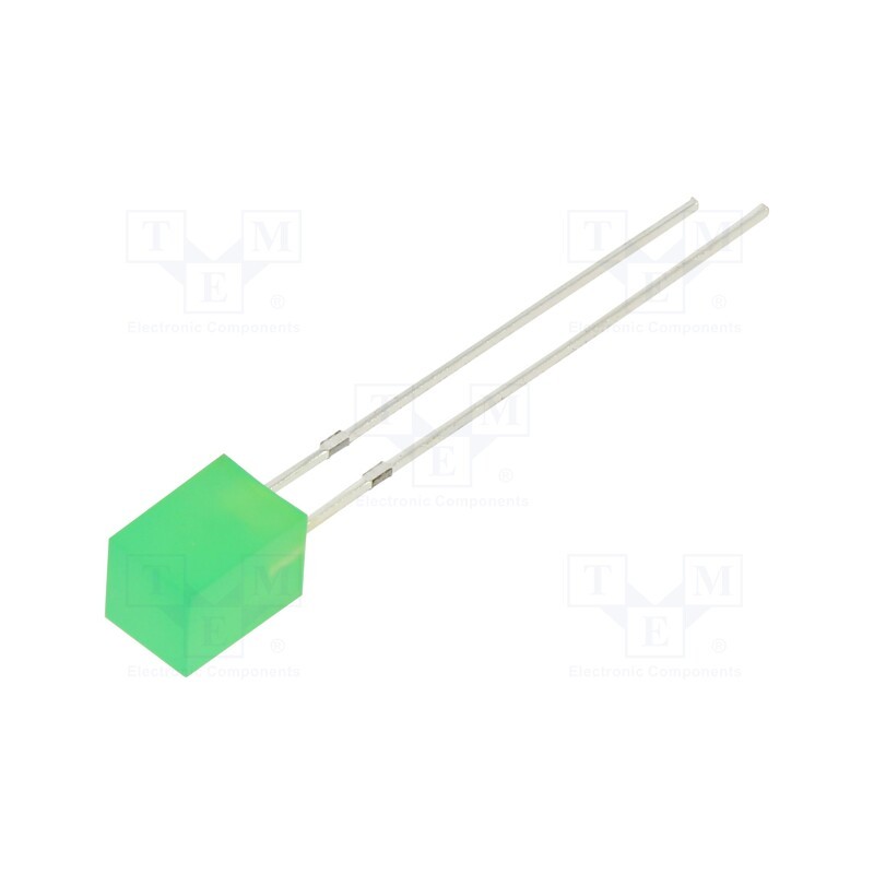 10 pcs : OSG8HA7NE4B - LED, rectangular, 5x5x7mm, yellow green, 100÷150mcd, 140°, 20mA