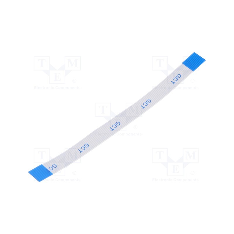 10 pcs : 05-10-A-0076-A-4-06-4-T - FFC cable, Cores: 10, Cable ph: 0.5mm, contacts on the same side
