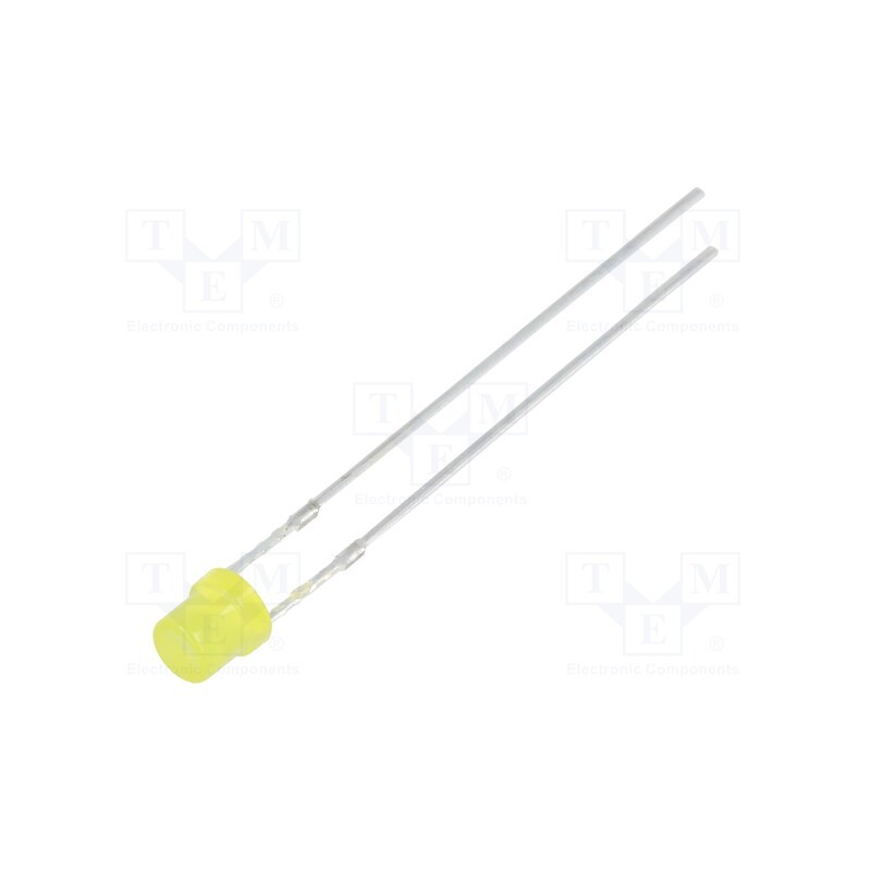 10 pcs : OSY5JA3PC4A - LED, 3mm, yellow, 100÷150mcd, 120°, Front: recessed, 1.8÷2.6V