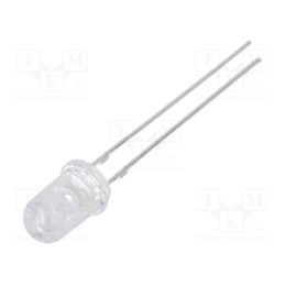 10 pcs : OSO5JA5111A - LED, 5mm, orange, 7000÷9000mcd, 15°, Front: convex, 1.8÷2.6V
