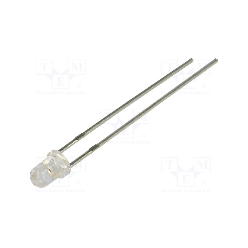 10 pcs : LL-304VC4B-V1-2BD - LED, 3mm, red, 800÷1200mcd, 30°, Front: convex, 1.6÷2.5V