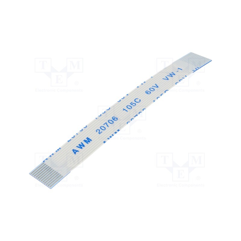 10 pcs : 05-12-A-0050-A-4-06-4-T - FFC cable, Cores: 12, Cable ph: 0.5mm, contacts on the same side