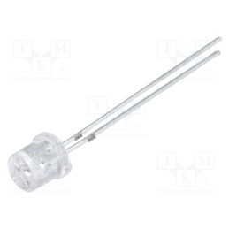 10 pcs : OSR5RU57E1A - LED, 5mm, red, 330÷450mcd, 140°, Front: flat, 1.8÷2.6V, No.of term: 2