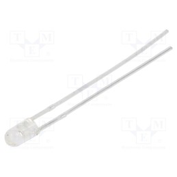 10 pcs : 304VC2J-2BD - LED, 3mm, red, 1000mcd, 30°, Front: convex, 1.6÷2.4V, No.of term: 2